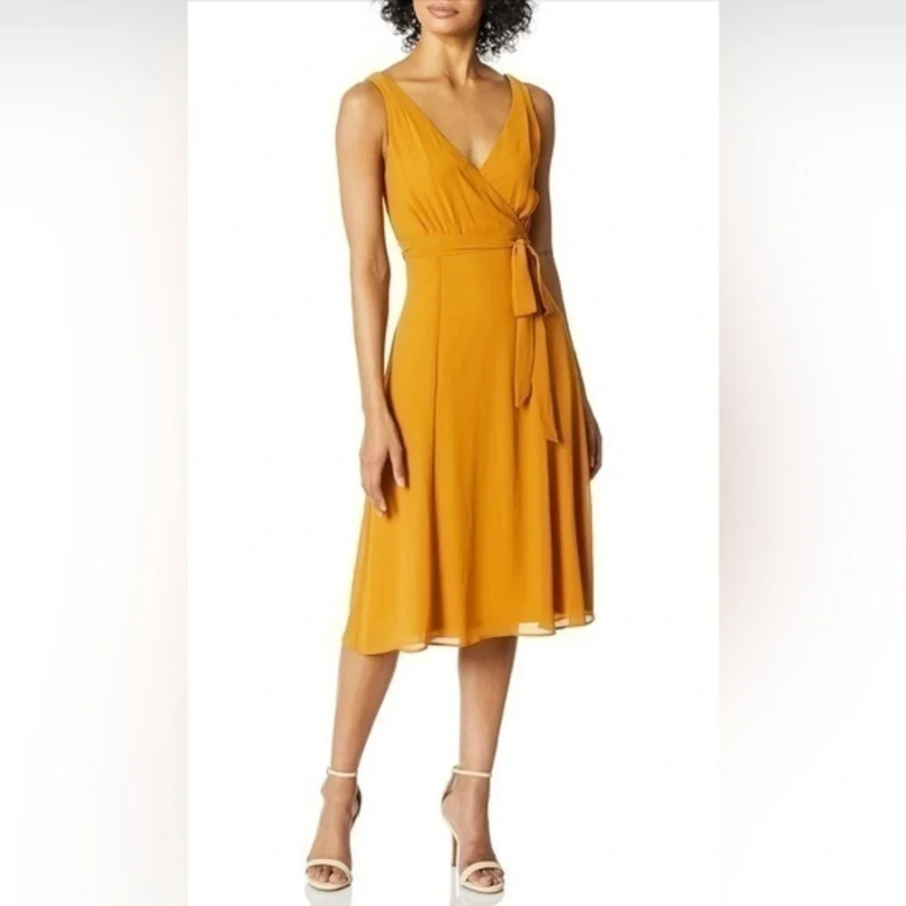 Show Me Your Mumu Elegant Boho Chic Solid Yellow Knee-Length Dress – Large, NWT